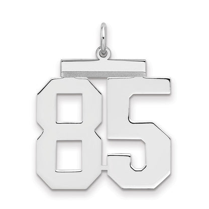 Sterlingsilber Silber/rhodiniert Poliert Zahl 85 Charm