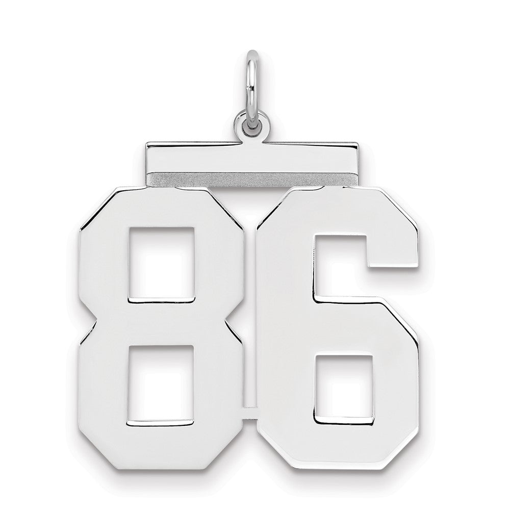 Sterlingsilber Silber/rhodiniert Poliert Zahl 86 Charm