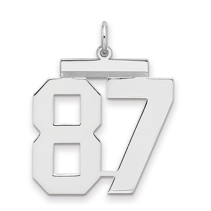 Sterlingsilber Silber/rhodiniert Poliert Zahl 87 Charm