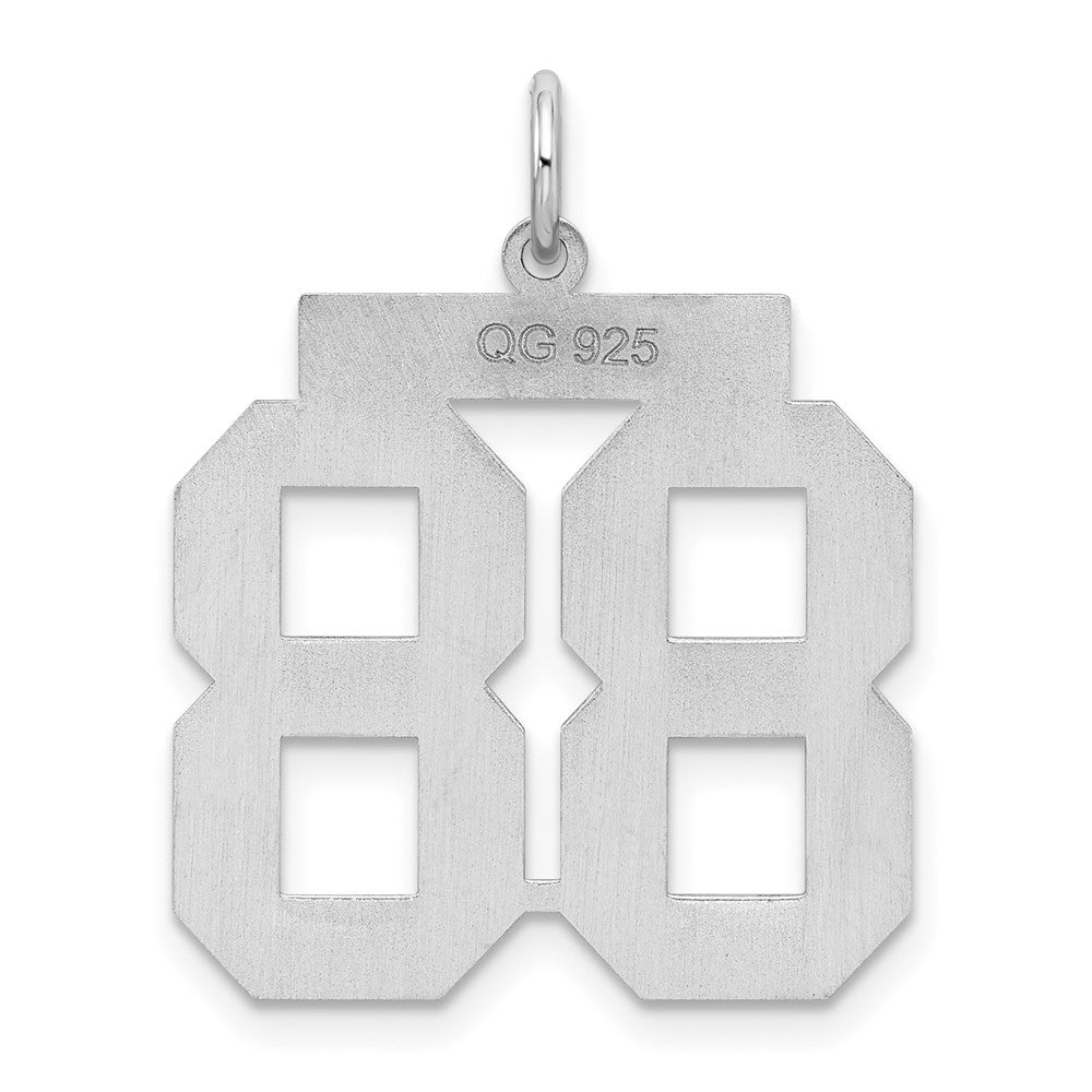 Sterlingsilber Silber/rhodiniert Poliert Zahl 88 Charm