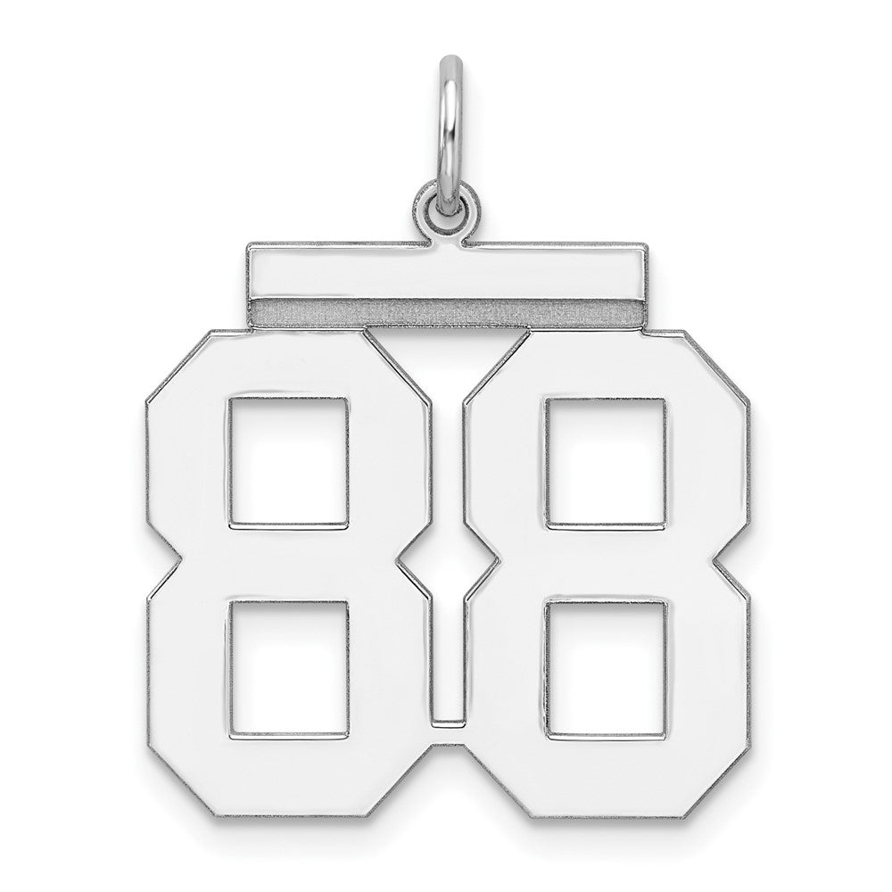 Sterlingsilber Silber/rhodiniert Poliert Zahl 88 Charm