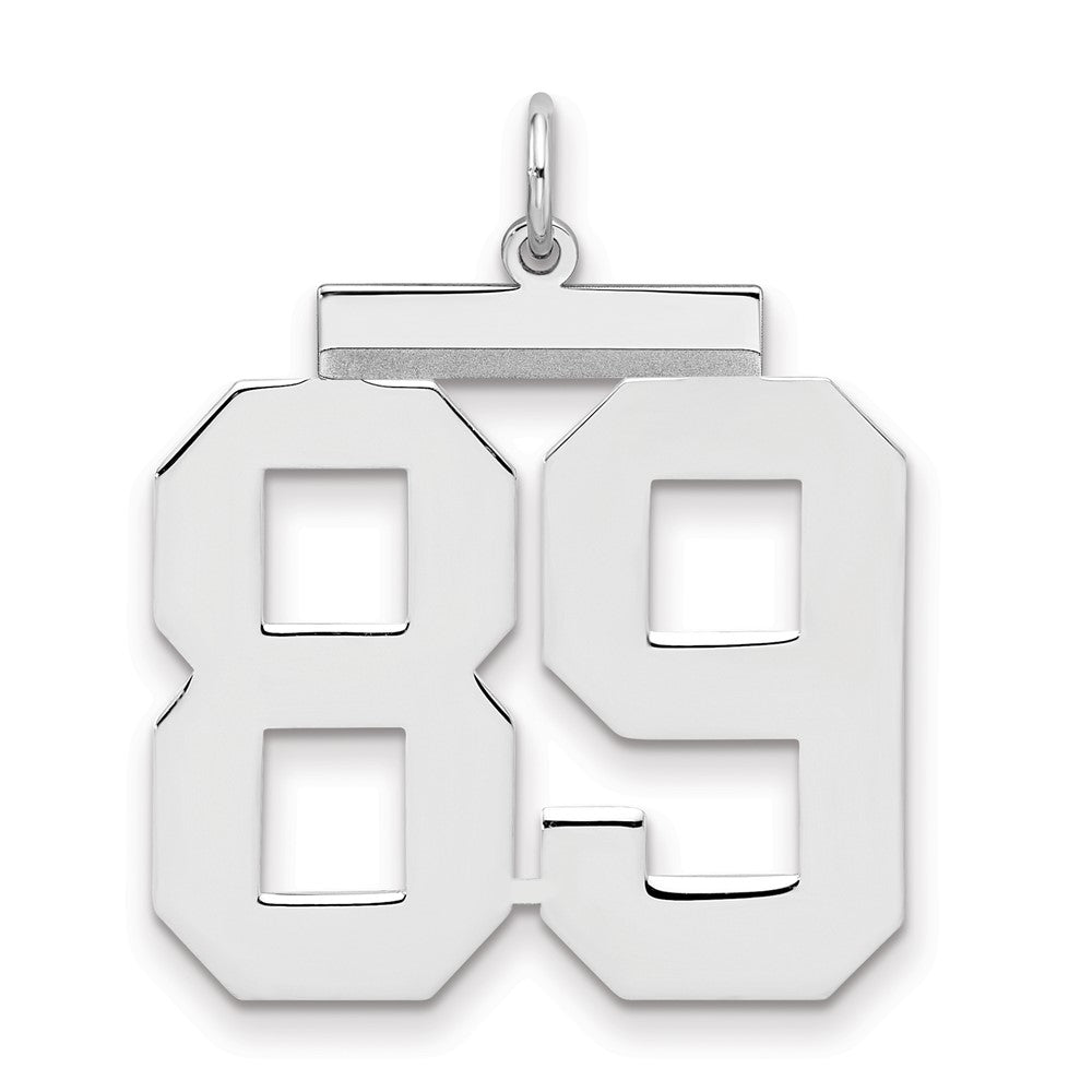 Sterlingsilber Silber/rhodiniert Poliert Zahl 89 Charm