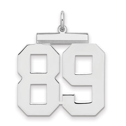 Sterlingsilber Silber/rhodiniert Poliert Zahl 89 Charm