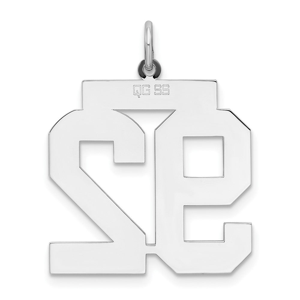 Sterlingsilber Silber/rhodiniert Poliert Zahl 92 Charm
