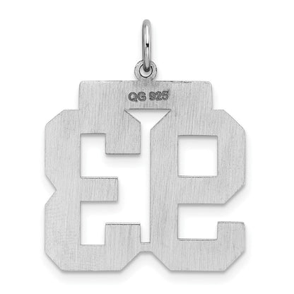Sterlingsilber Silber/rhodiniert Poliert Zahl 93 Charm