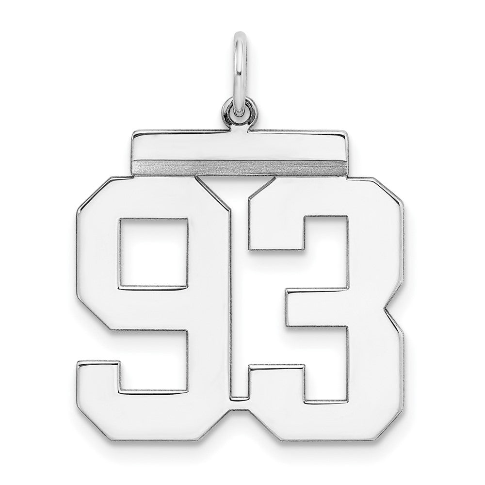 Sterlingsilber Silber/rhodiniert Poliert Zahl 93 Charm