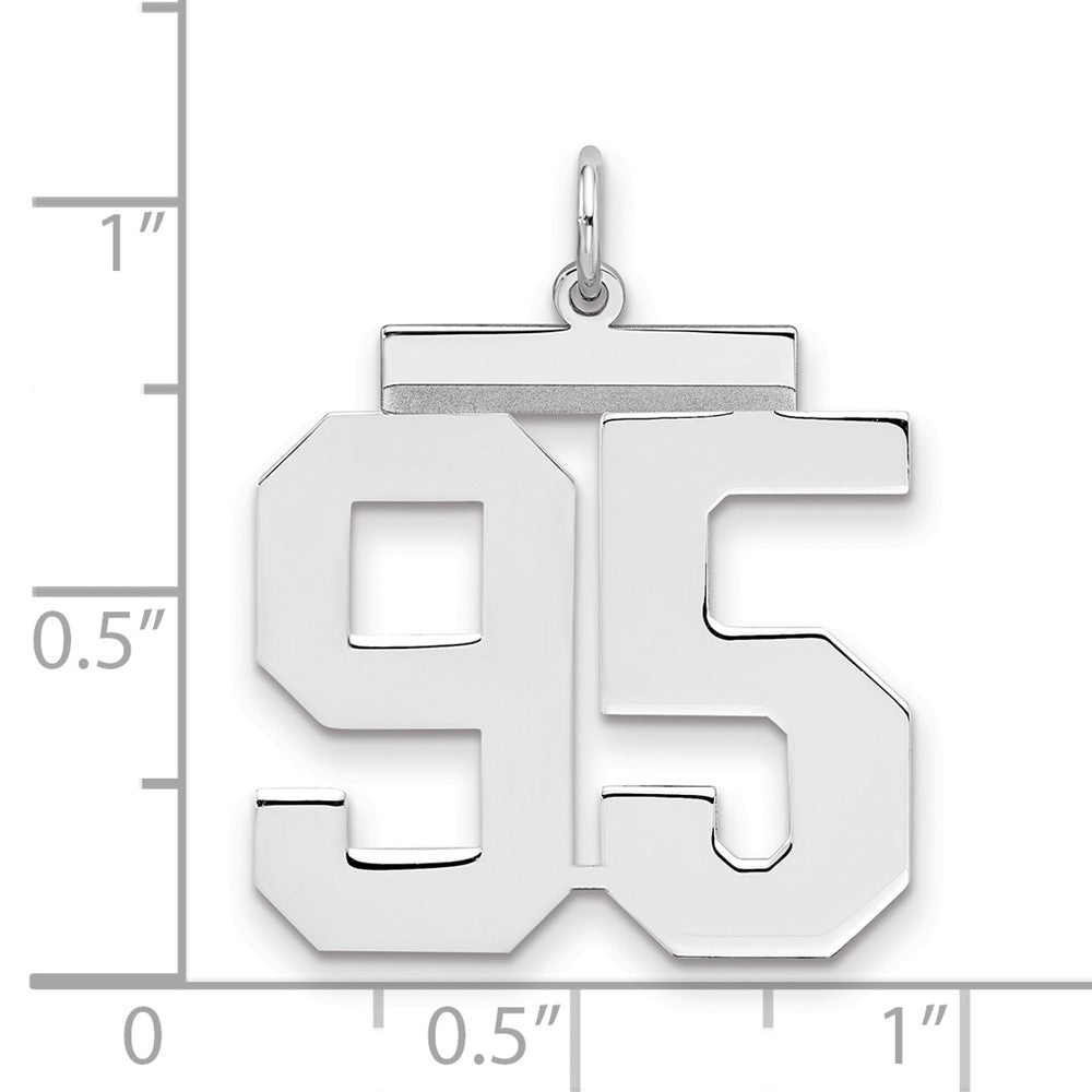 Sterlingsilber Silber/rhodiniert Poliert Zahl 95 Charm