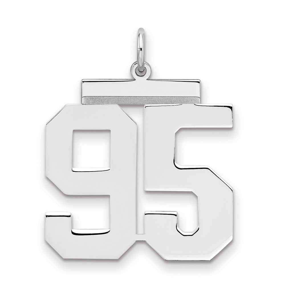 Sterlingsilber Silber/rhodiniert Poliert Zahl 95 Charm