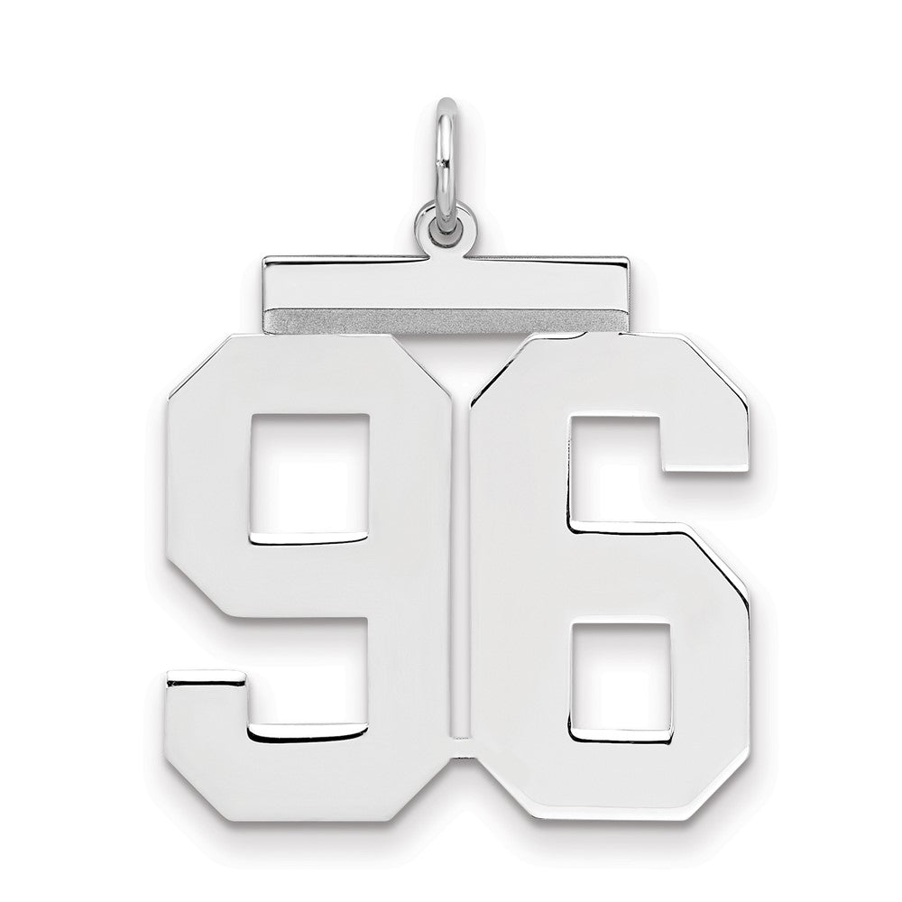 Sterlingsilber Silber/rhodiniert Poliert Zahl 96 Charm