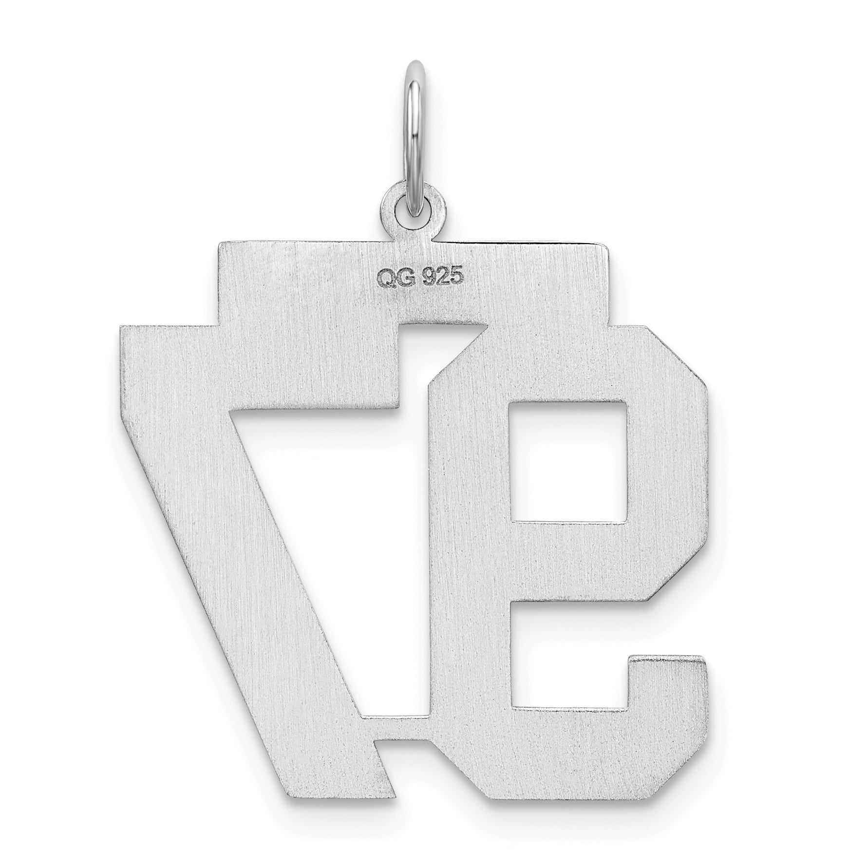 Sterlingsilber Silber/rhodiniert Poliert Zahl 97 Charm