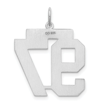 Sterlingsilber Silber/rhodiniert Poliert Zahl 97 Charm