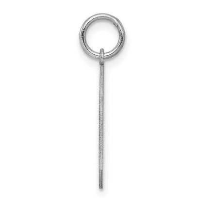 Sterlingsilber Silber/rhodiniert Satiniert Zahl 0 Charm