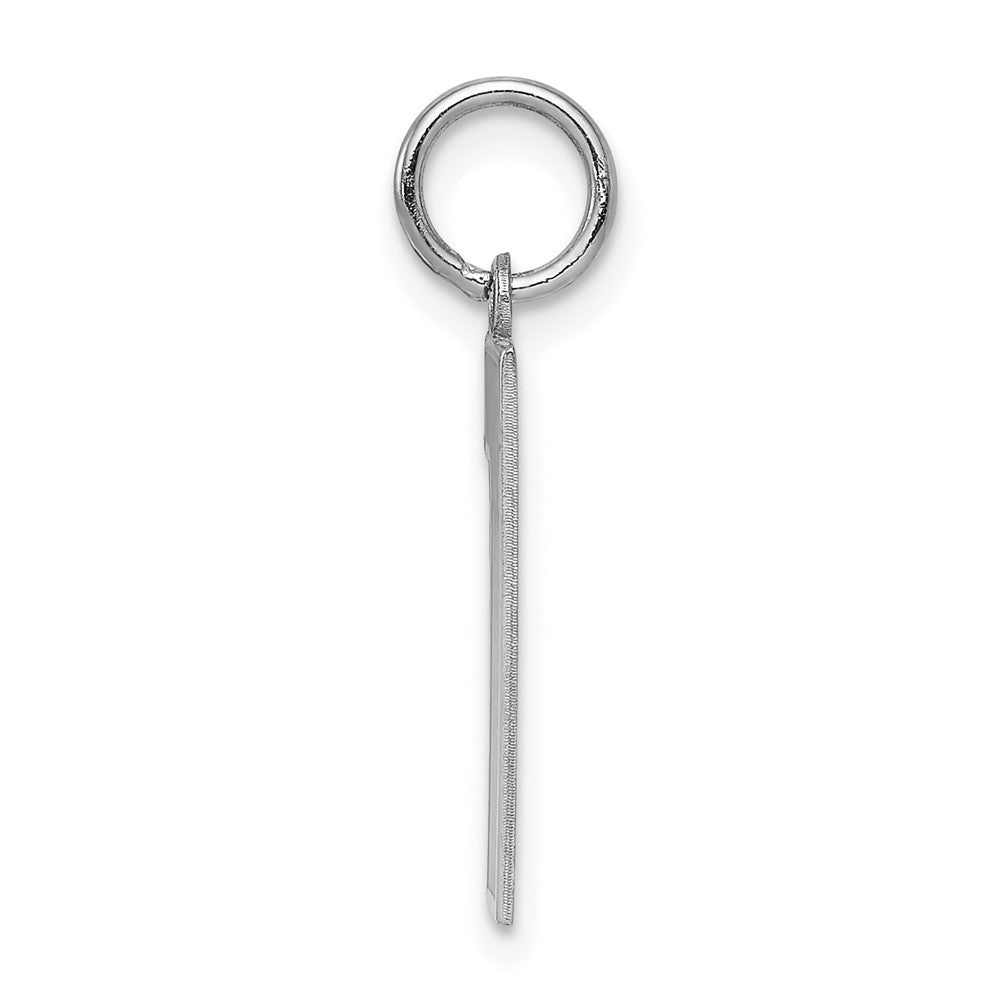Sterlingsilber Silber/rhodiniert Satiniert Zahl 1 Charm