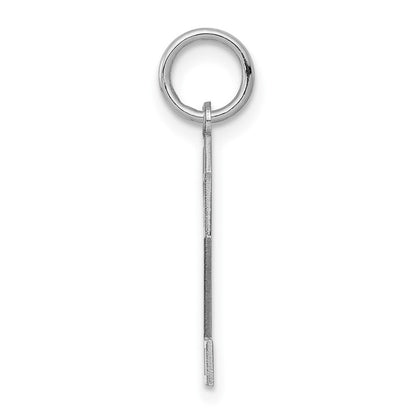Sterlingsilber Silber/rhodiniert Satiniert Zahl 2 Charm