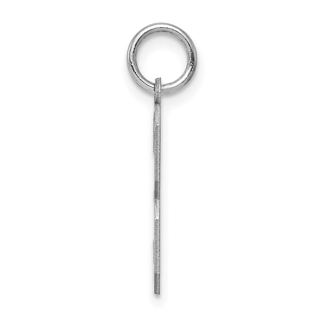 Sterlingsilber Silber/rhodiniert Satiniert Zahl 3 Charm