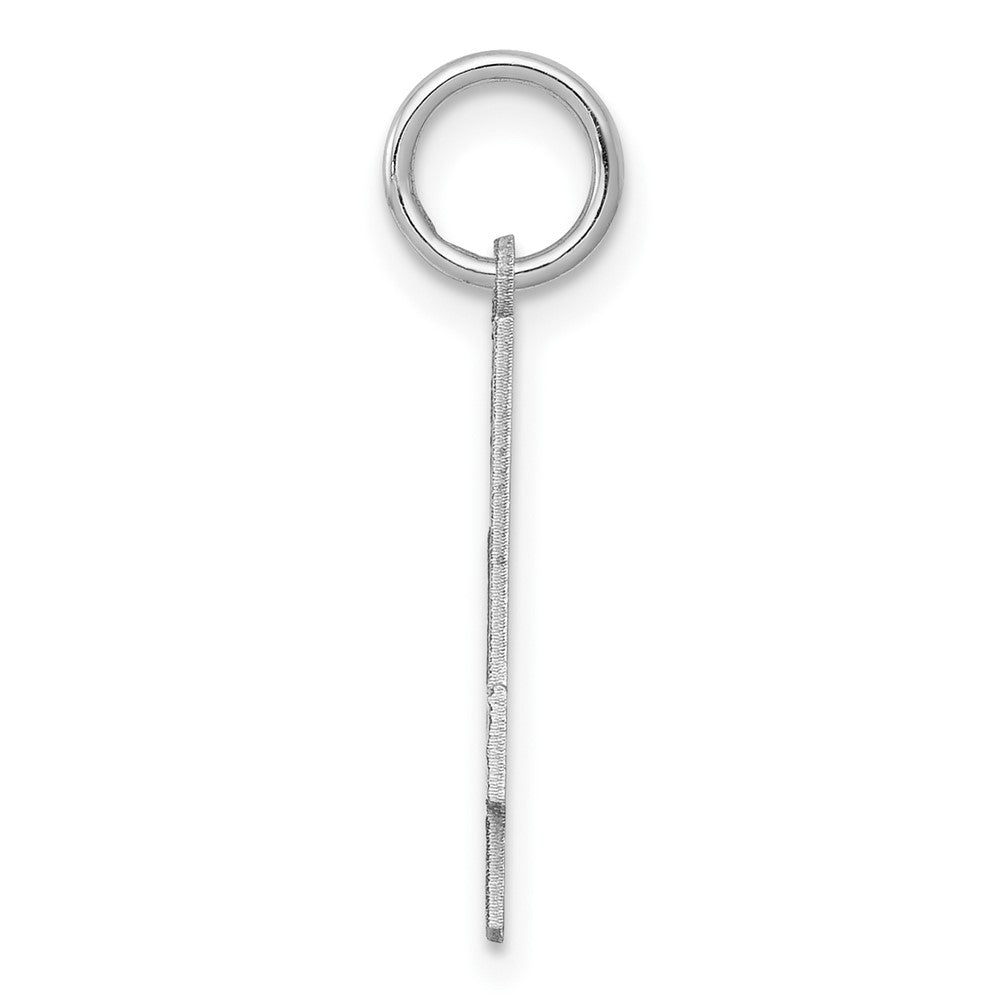 Sterlingsilber Silber/rhodiniert Satiniert Zahl 4 Charm