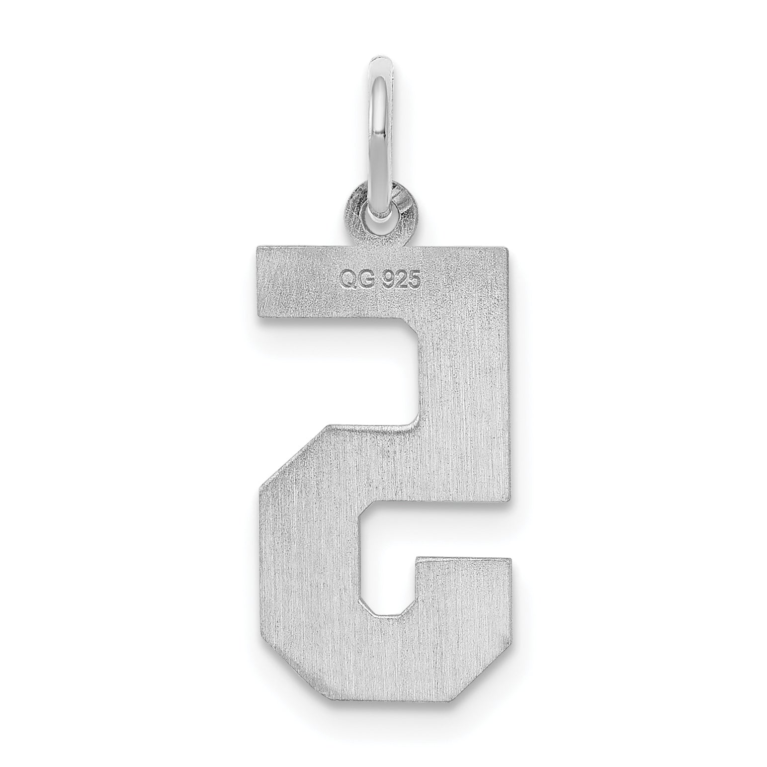 Sterlingsilber Silber/rhodiniert Satiniert Zahl 5 Charm