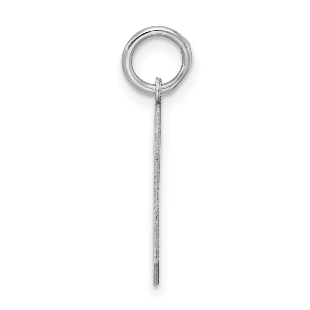 Sterlingsilber Silber/rhodiniert Satiniert Zahl 6 Charm