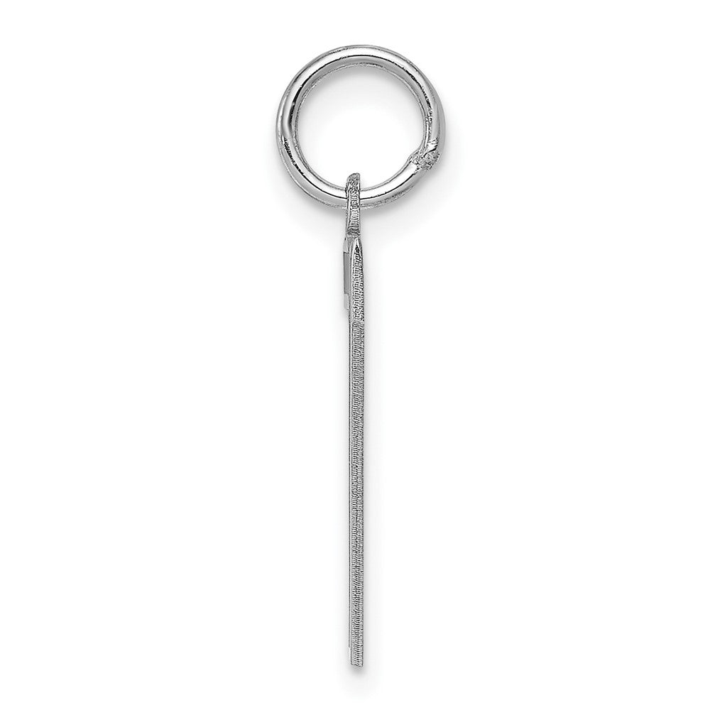 Sterlingsilber Silber/rhodiniert Satiniert Zahl 7 Charm