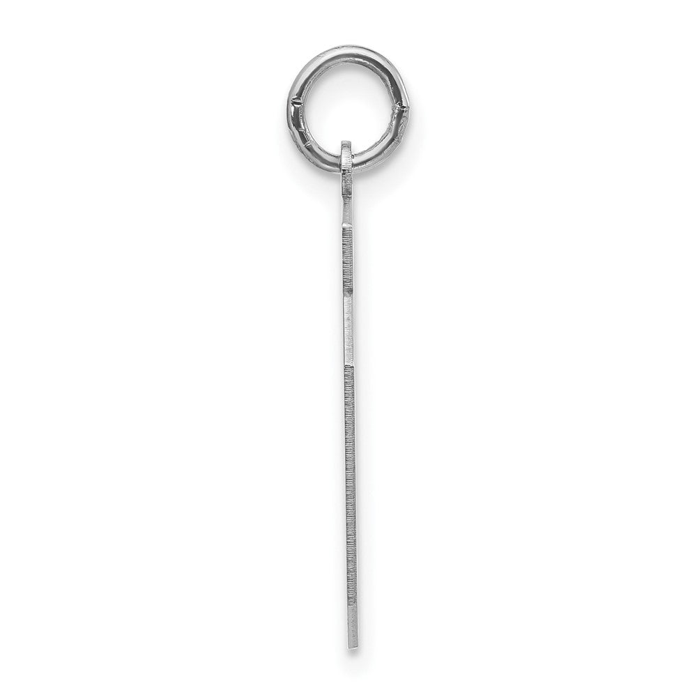 Sterlingsilber Poliert & Lasered Mittel Zahl 07 mit Oberteil Charm