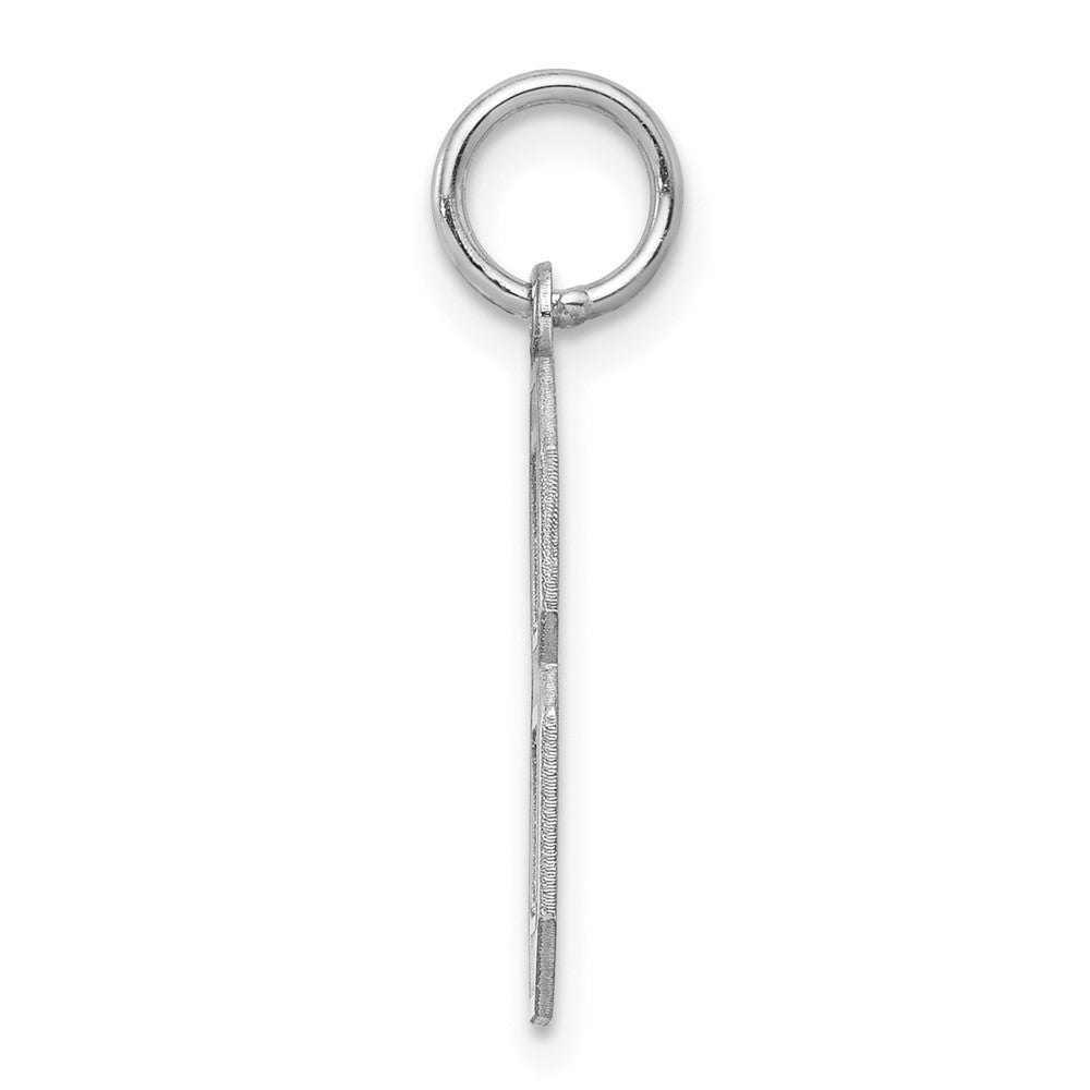 Sterlingsilber Silber/rhodiniert Satiniert Zahl 8 Charm