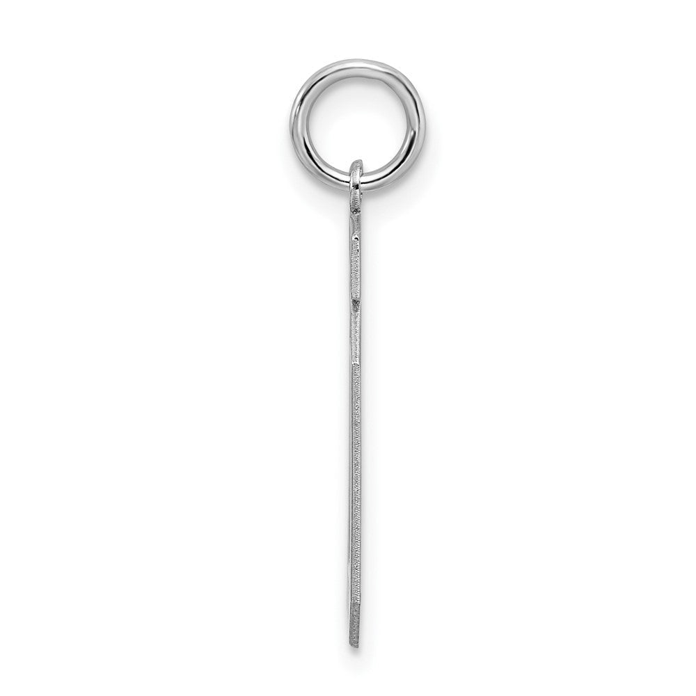 Sterlingsilber Silber/rhodiniert Satiniert Zahl 10 Charm