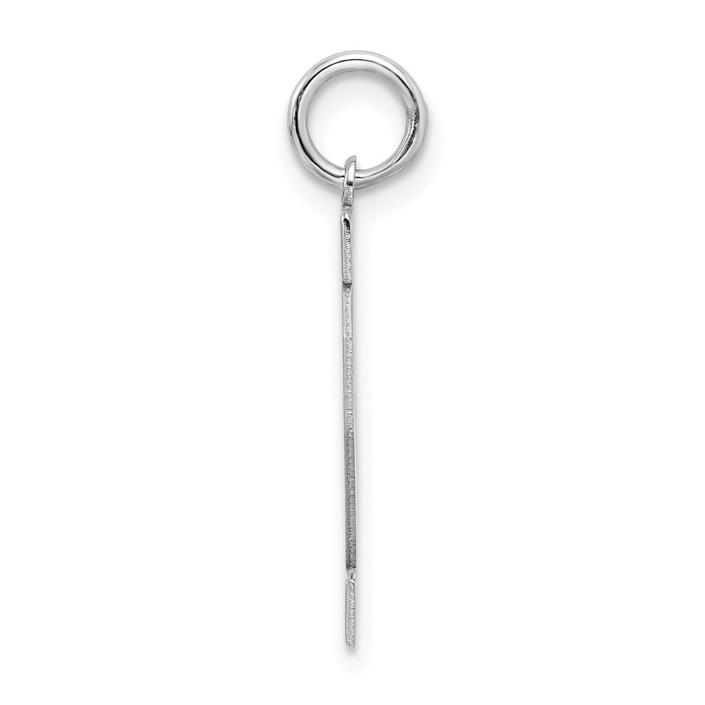 Sterlingsilber Silber/rhodiniert Satiniert Zahl 12 Charm