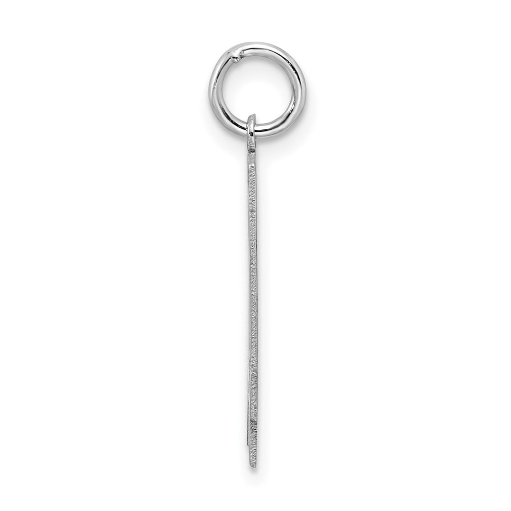 Sterlingsilber Silber/rhodiniert Satiniert Zahl 14 Charm