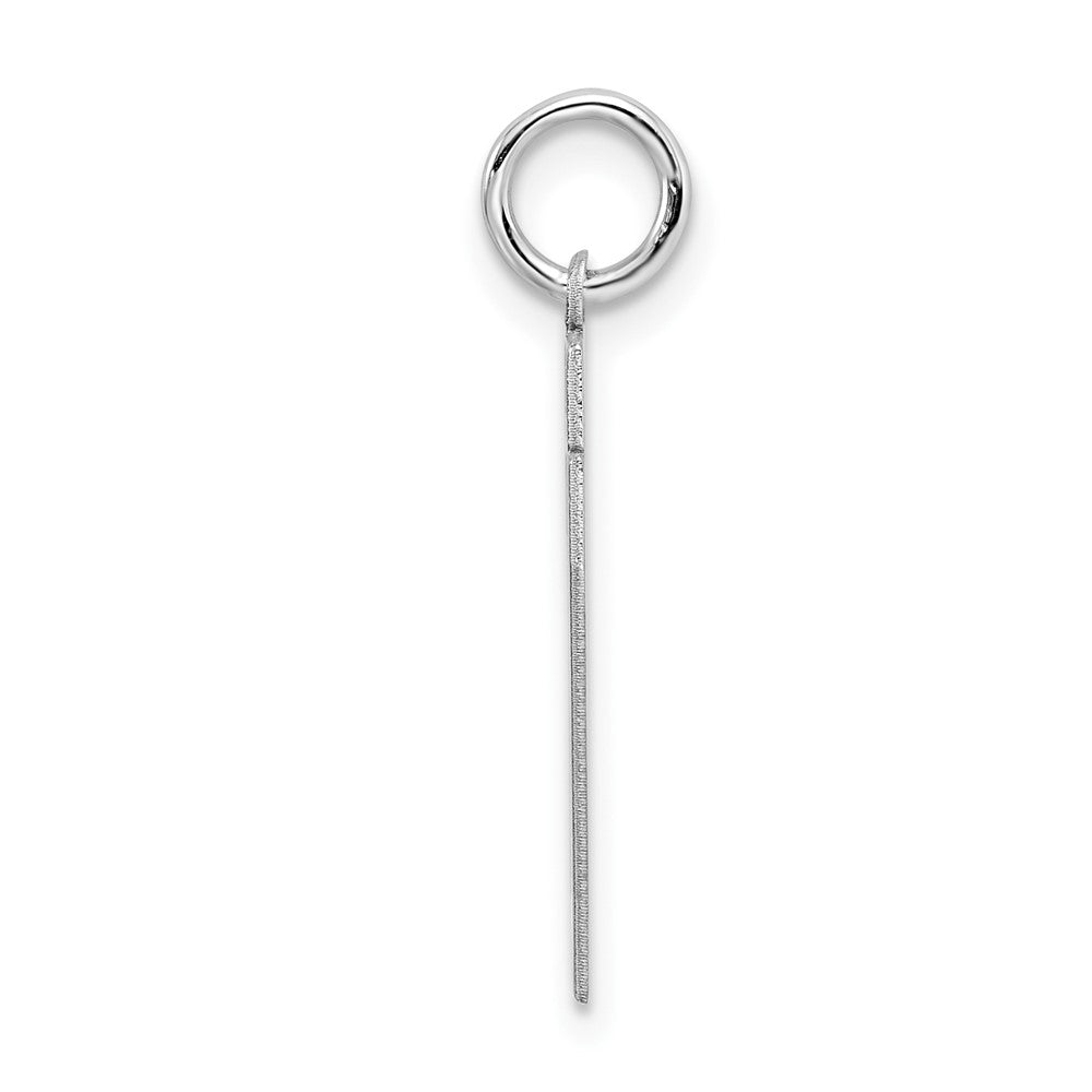 Sterlingsilber Silber/rhodiniert Satiniert Zahl 17 Charm