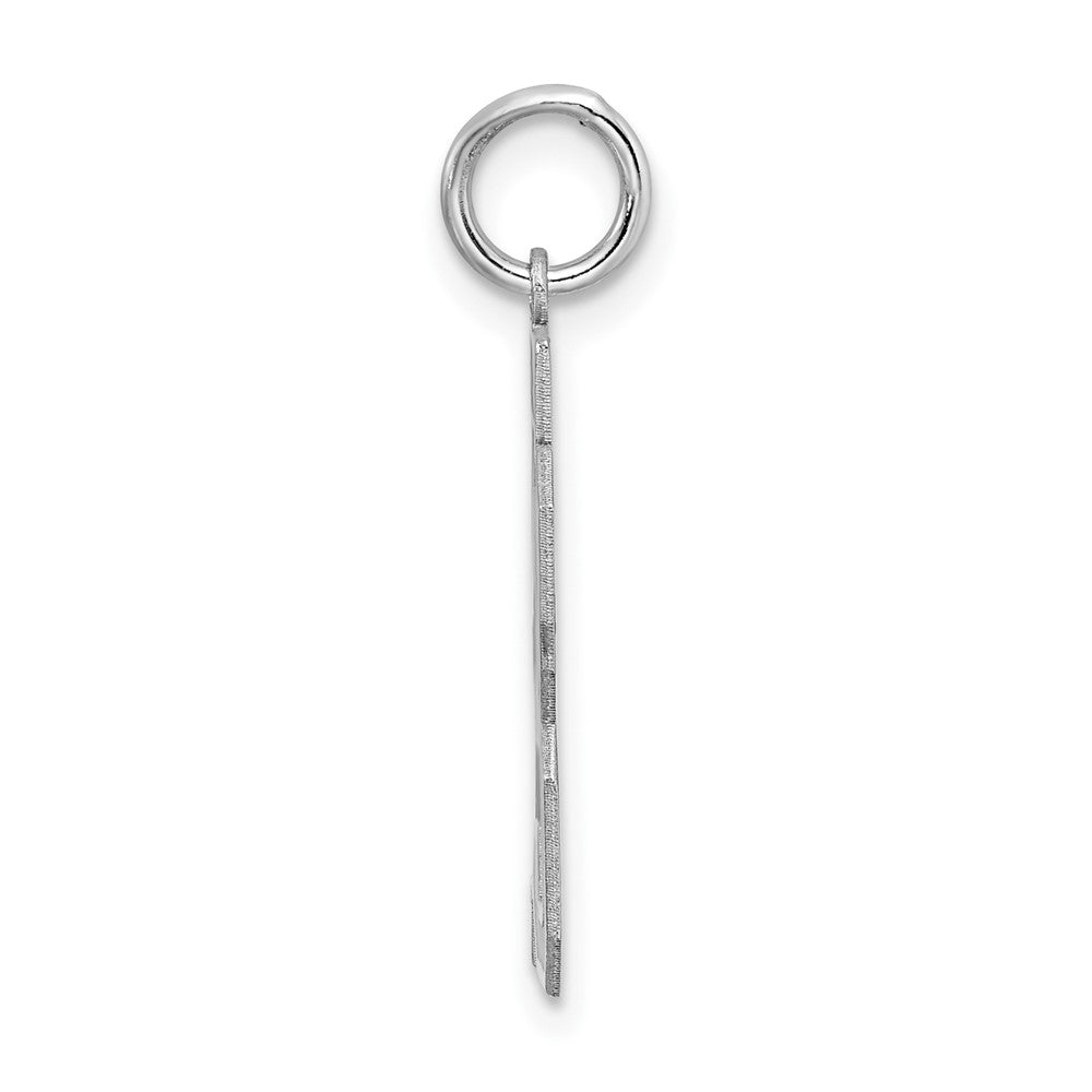 Sterlingsilber Silber/rhodiniert Satiniert Zahl 23 Charm