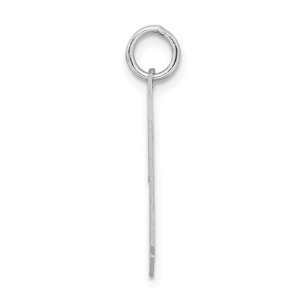 Sterlingsilber Silber/rhodiniert Satiniert Zahl 27 Charm