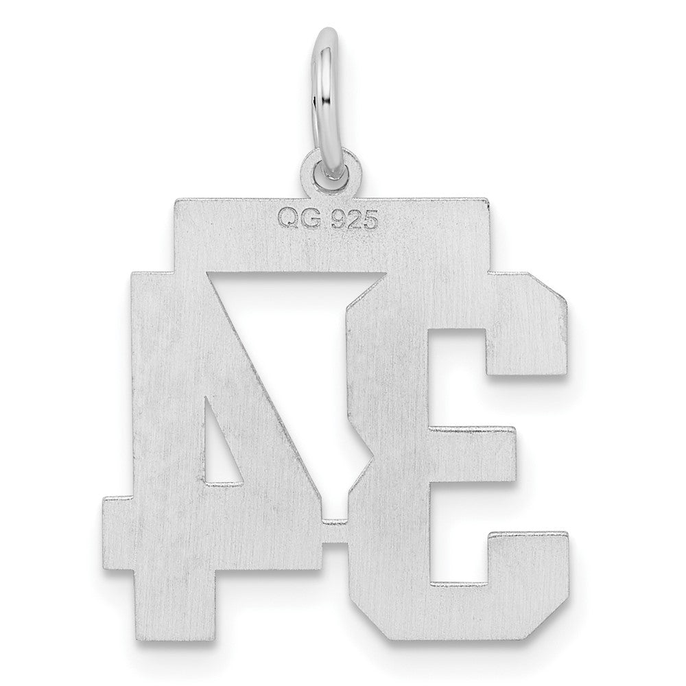 Sterlingsilber Silber/rhodiniert Satiniert Zahl 34 Charm