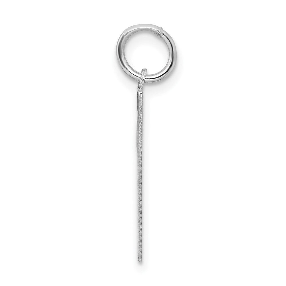 Sterlingsilber Silber/rhodiniert Satiniert Zahl 37 Charm