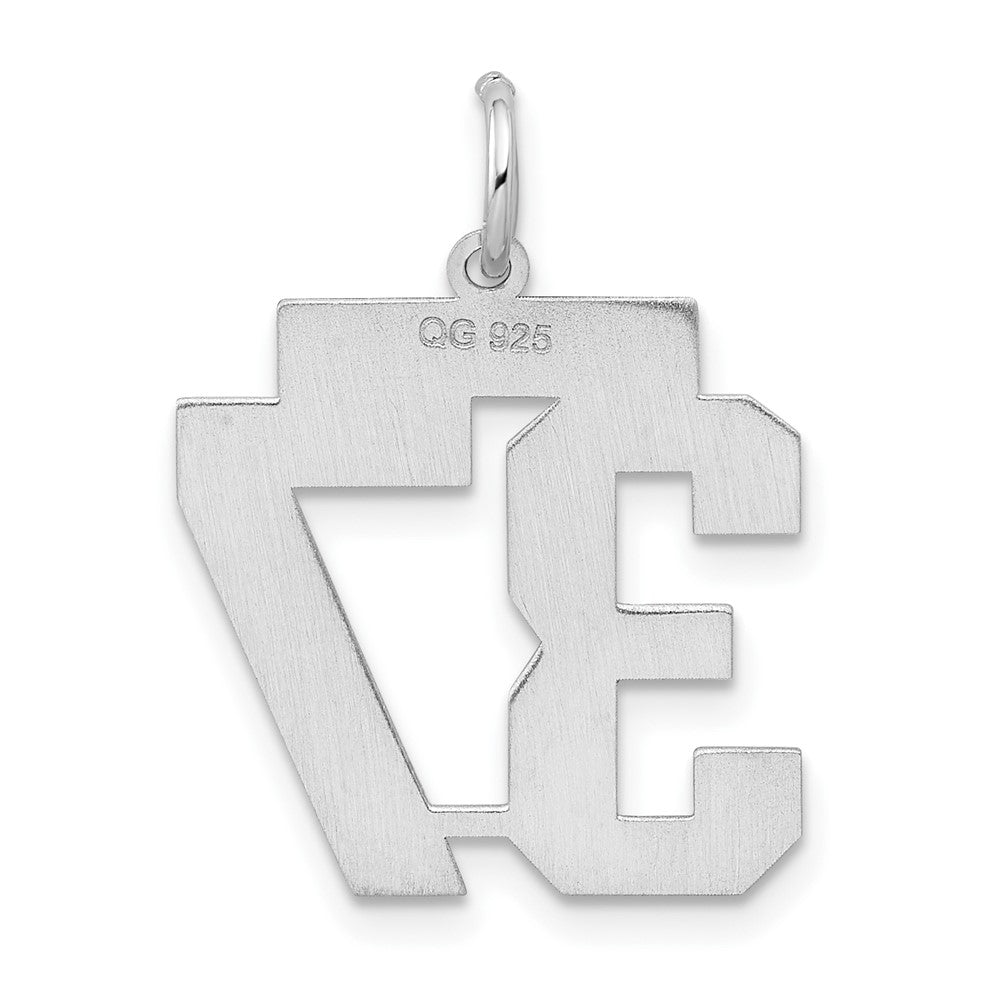 Sterlingsilber Silber/rhodiniert Satiniert Zahl 37 Charm
