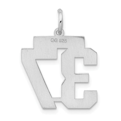 Sterlingsilber Silber/rhodiniert Satiniert Zahl 37 Charm