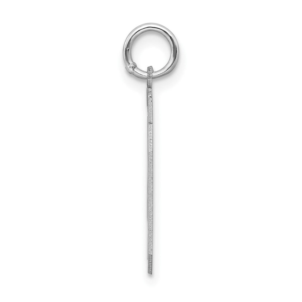 Sterlingsilber Silber/rhodiniert Satiniert Zahl 40 Charm