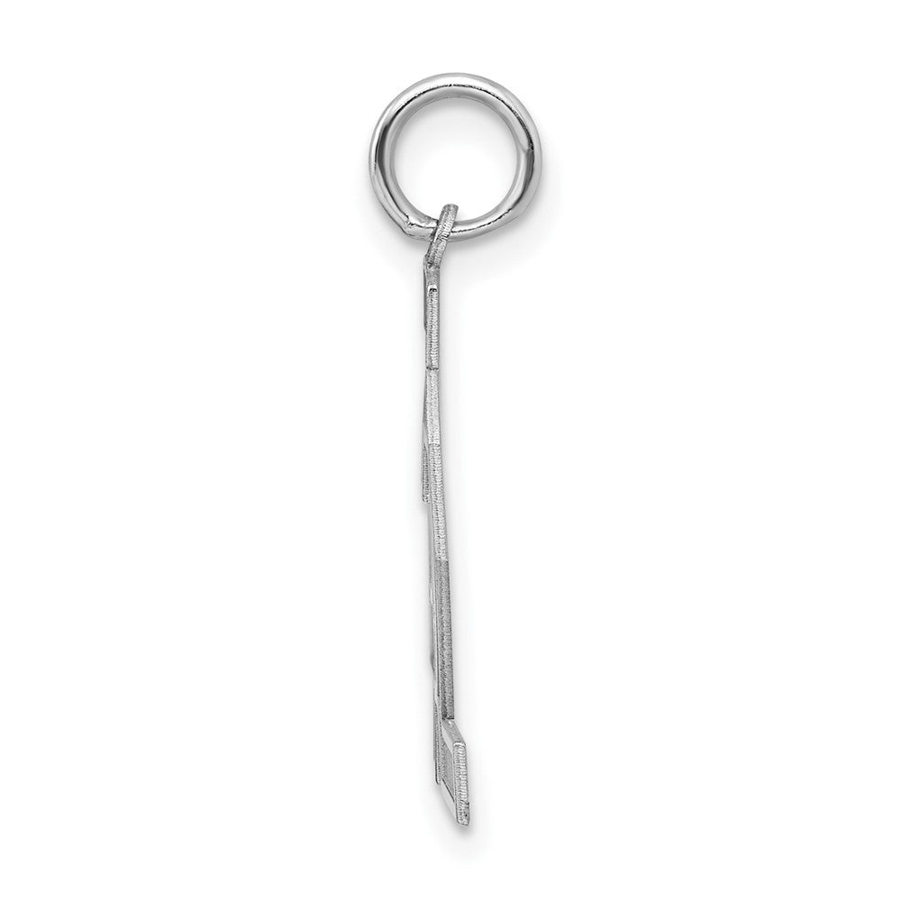 Sterlingsilber Silber/rhodiniert Satiniert Zahl 42 Charm