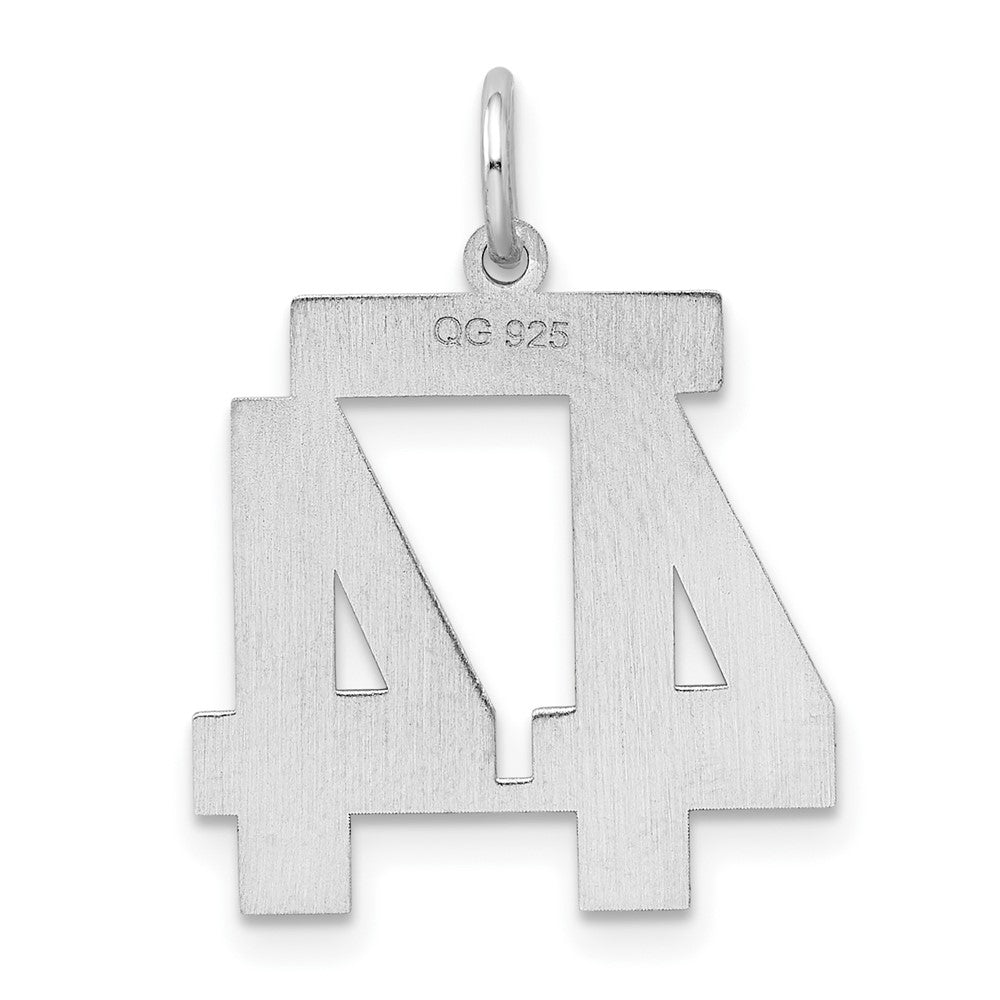 Sterlingsilber Silber/rhodiniert Satiniert Zahl 44 Charm
