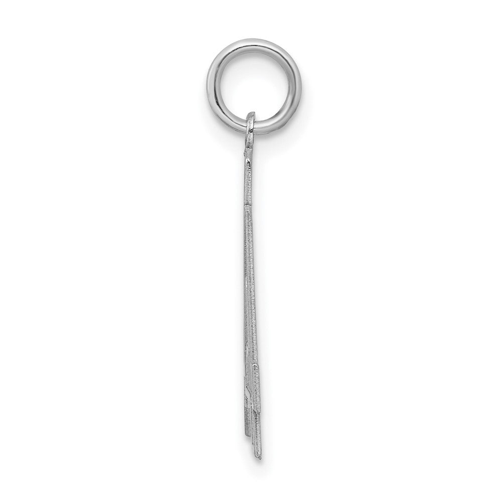 Sterlingsilber Silber/rhodiniert Satiniert Zahl 54 Charm