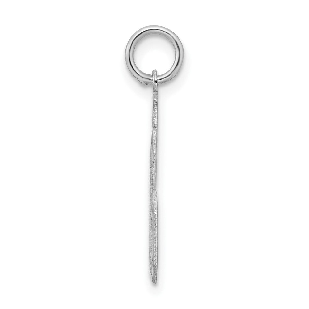 Sterlingsilber Silber/rhodiniert Satiniert Zahl 56 Charm