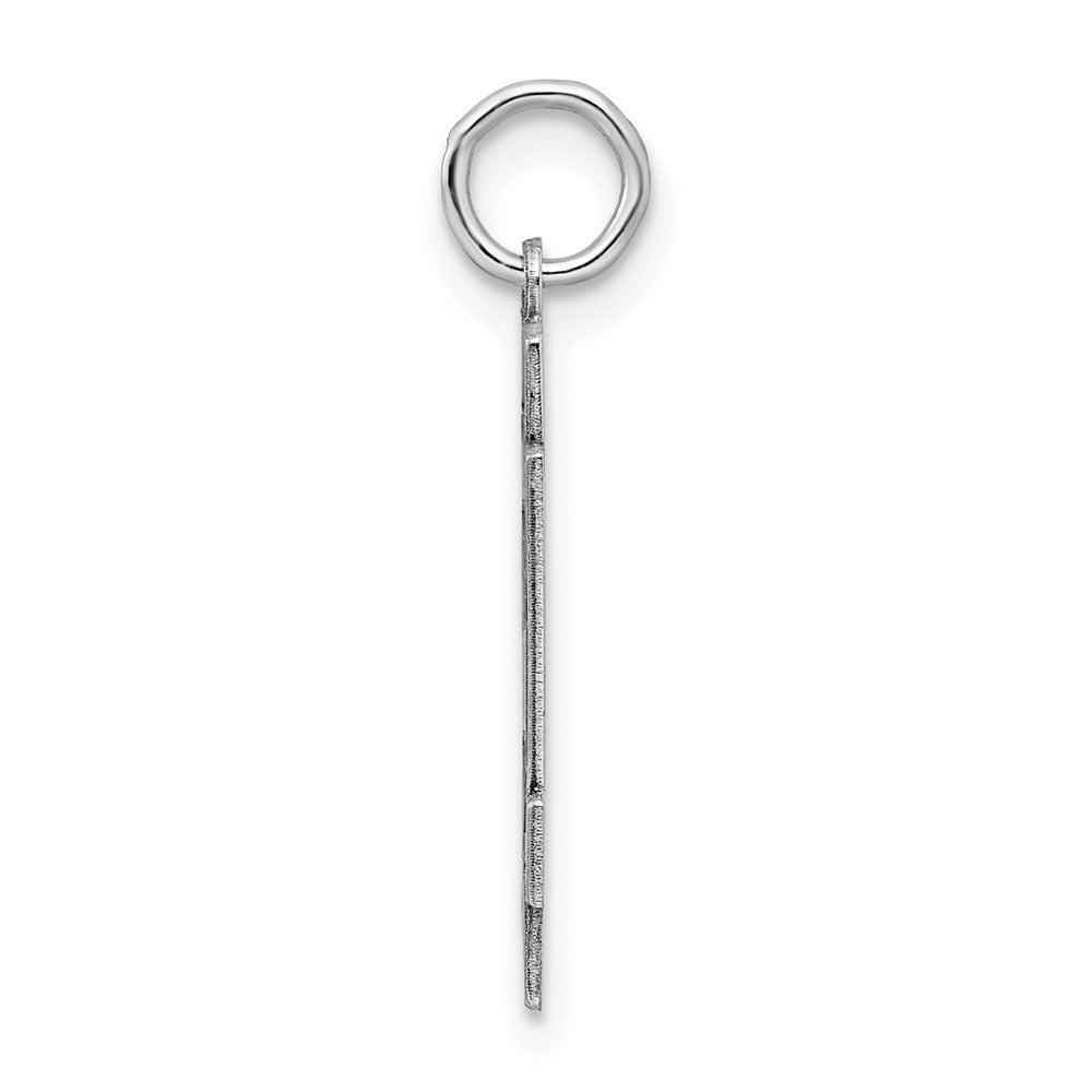 Sterlingsilber Silber/rhodiniert Satiniert Zahl 64 Charm