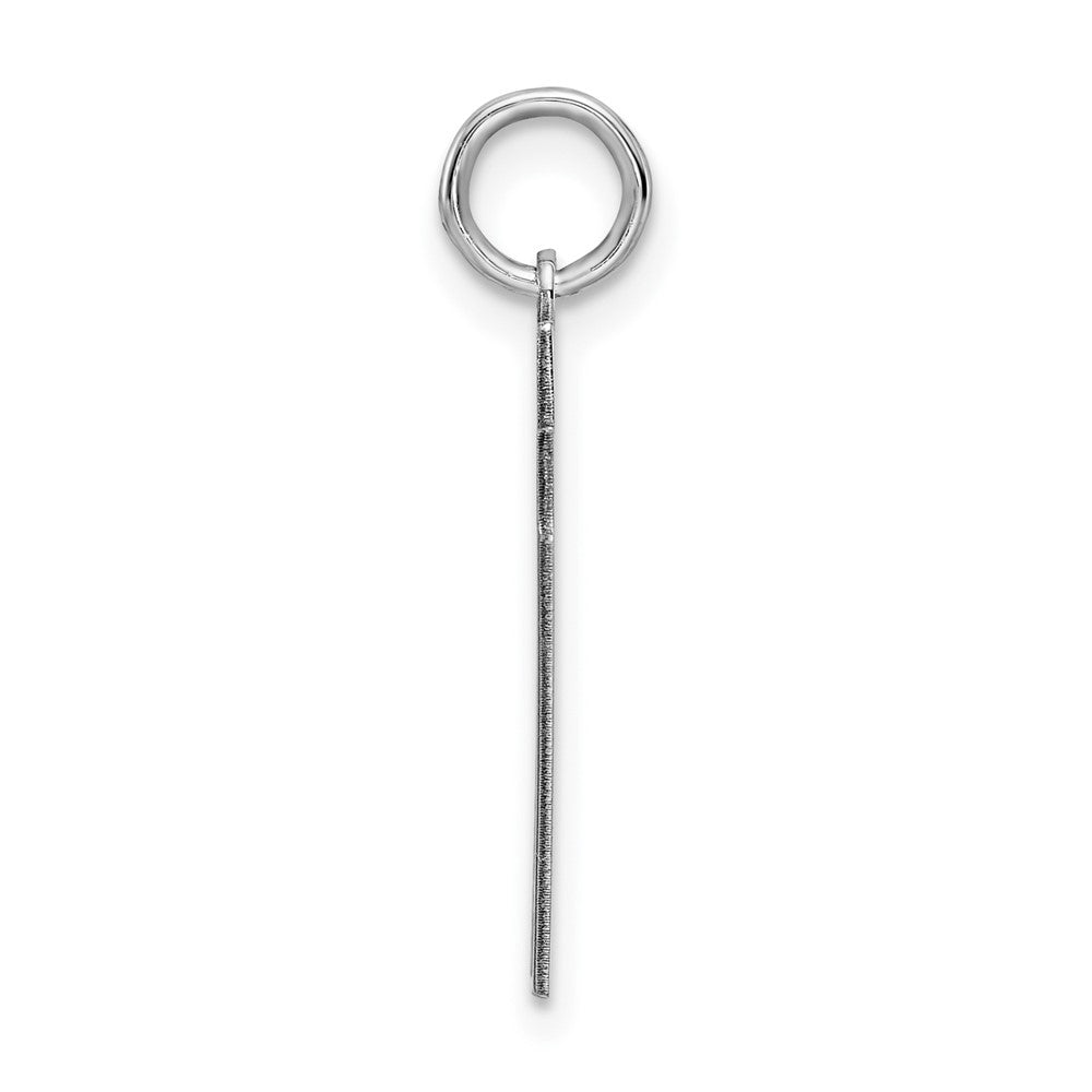 Sterlingsilber Silber/rhodiniert Satiniert Zahl 77 Charm