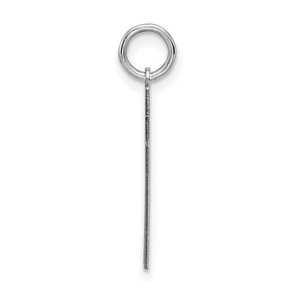 Sterlingsilber Silber/rhodiniert Satiniert Zahl 77 Charm