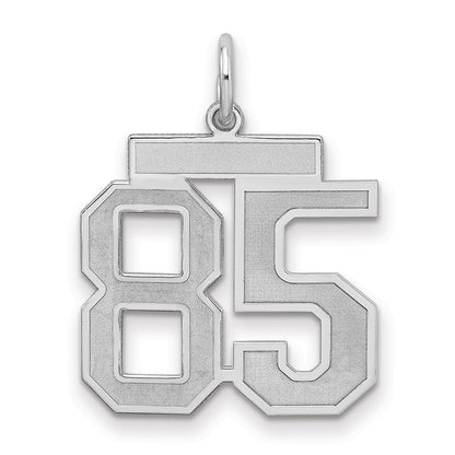 Sterlingsilber Silber/rhodiniert Satiniert Zahl 85 Charm