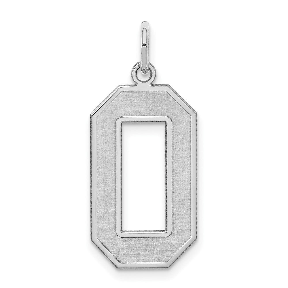 Sterlingsilber Silber/rhodiniert Satiniert Zahl 0 Charm