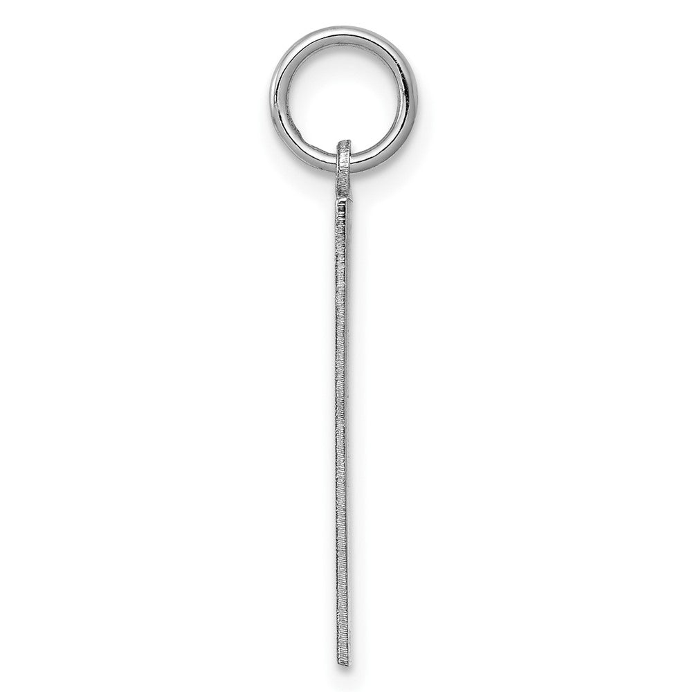 Sterlingsilber Silber/rhodiniert Satiniert Zahl 1 Charm