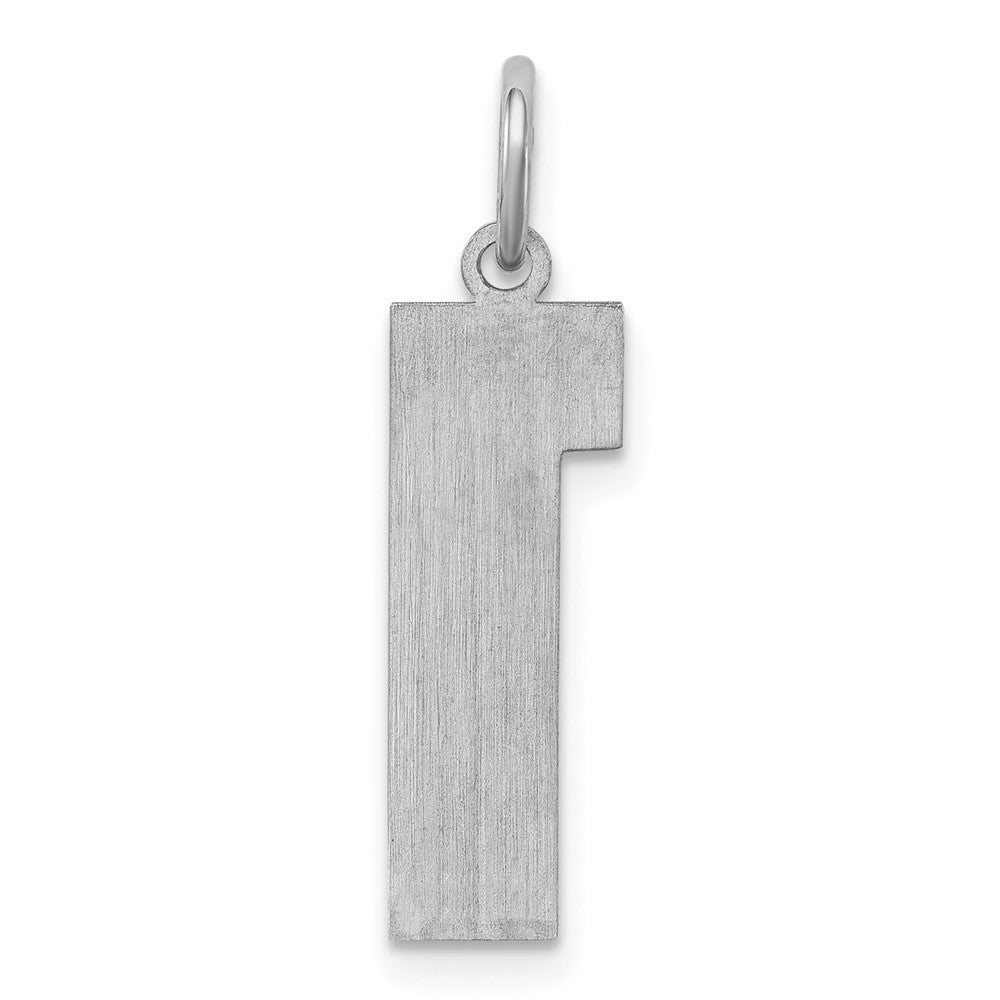 Sterlingsilber Silber/rhodiniert Satiniert Zahl 1 Charm