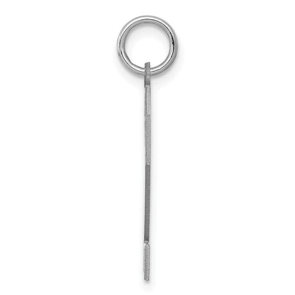 Sterlingsilber Silber/rhodiniert Satiniert Zahl 2 Charm