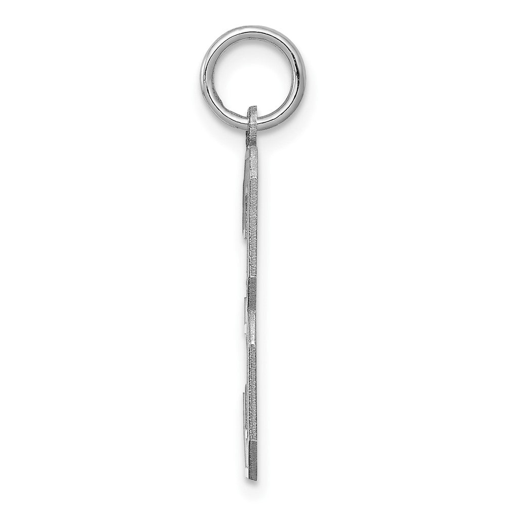 Sterlingsilber Silber/rhodiniert Satiniert Zahl 3 Charm