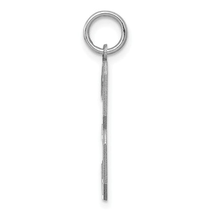 Sterlingsilber Silber/rhodiniert Satiniert Zahl 3 Charm